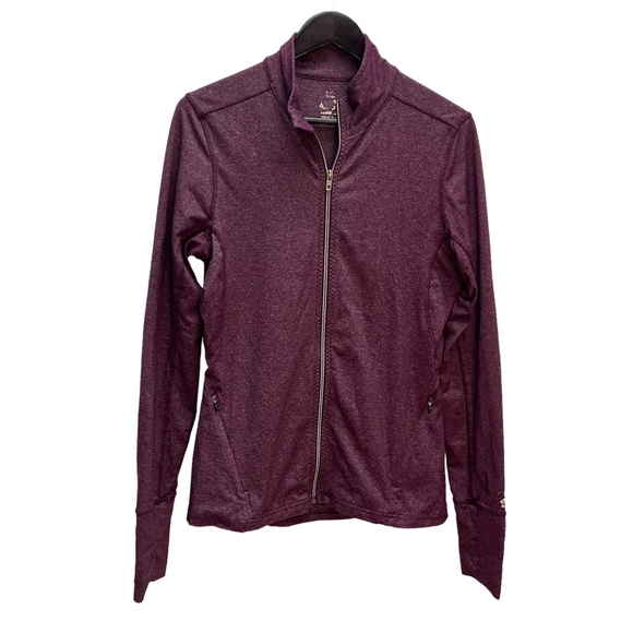 Roots Heathered Purple Full Zip Athletic Jacket Size M - Picture 1 of 10